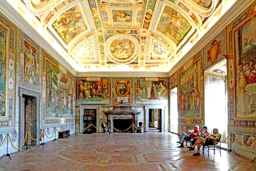 artinvistaguideviterbo.com Palazzo Farnese di Caprarola. La Sala dei Fasti. Maddalena Marton Guida Turistica.